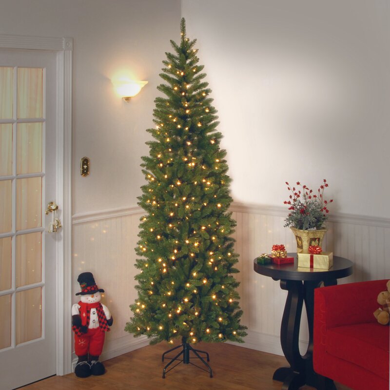 National Tree Co authentic 7.5’ White PreLit Kingswood Fir Tree